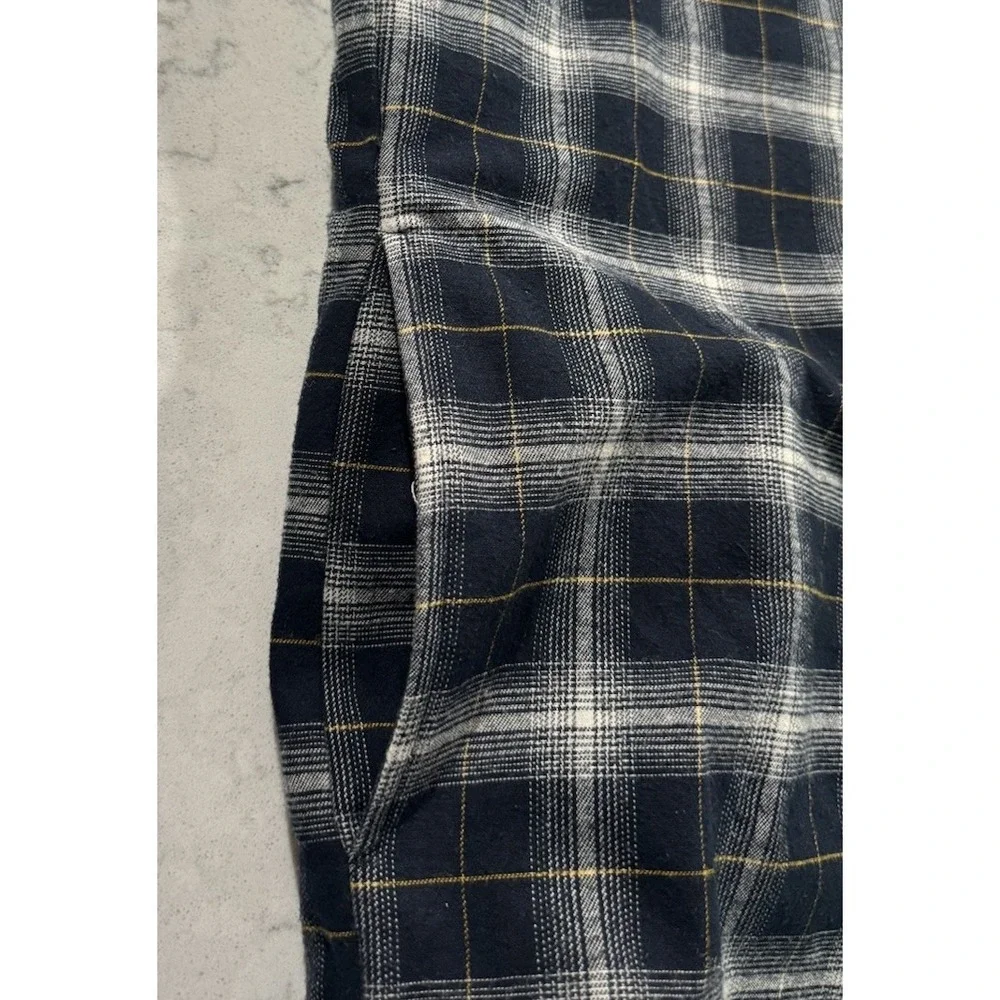 Rugged Elements Quilted Flannel Shirt Jacket Mens Large Gray Black Plaid Shacket